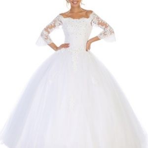 New wedding gown. Bridal formal dress